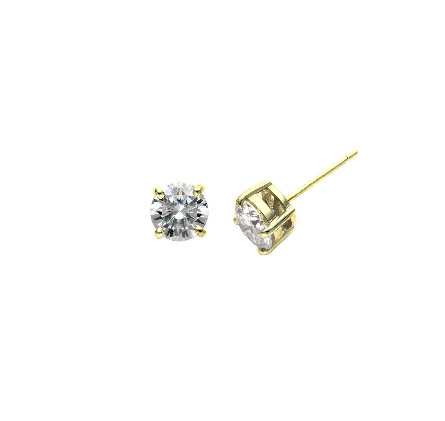 ソリティアピアス 4prongs イエローゴールド