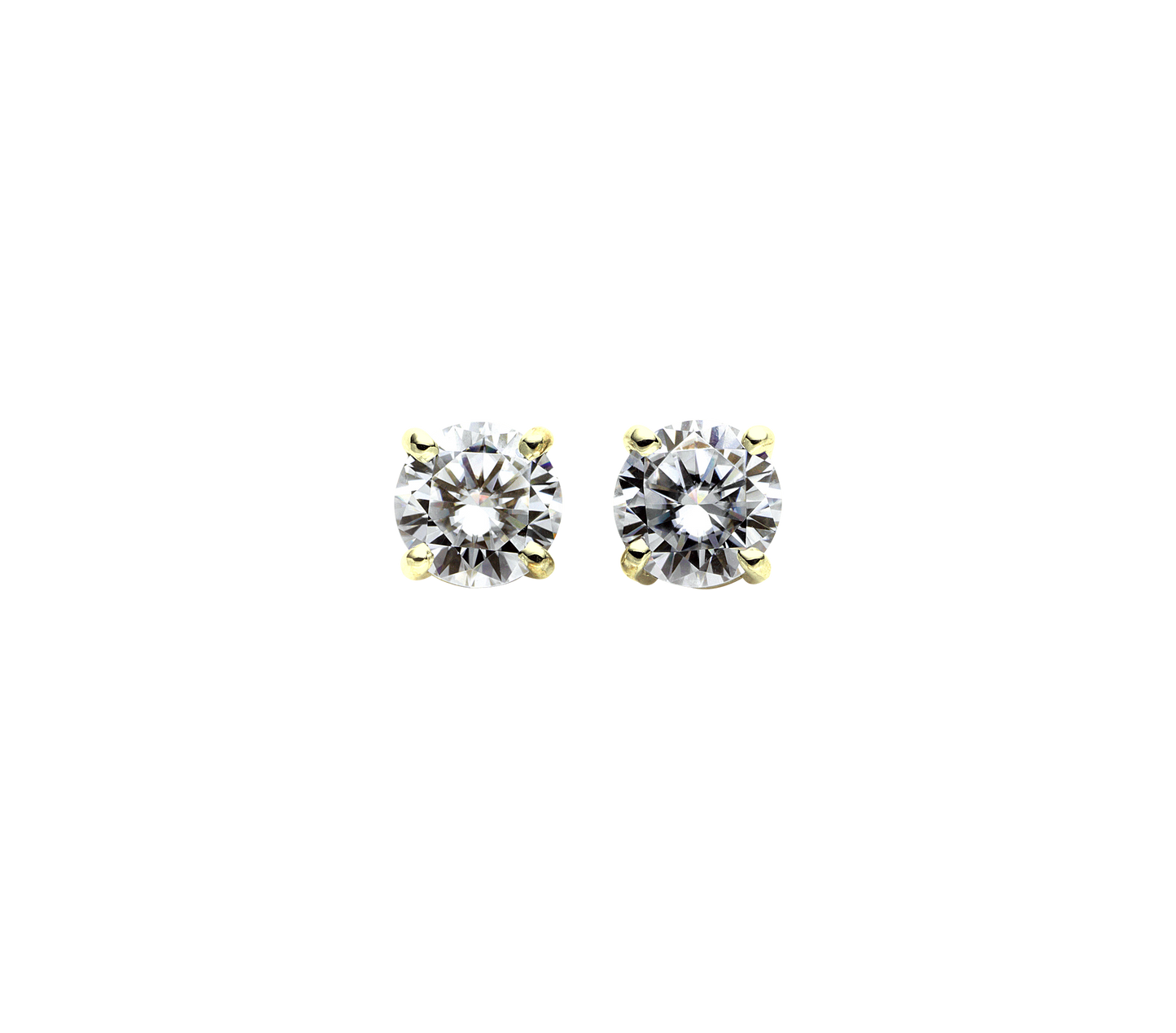 ソリティアピアス 4prongs イエローゴールド