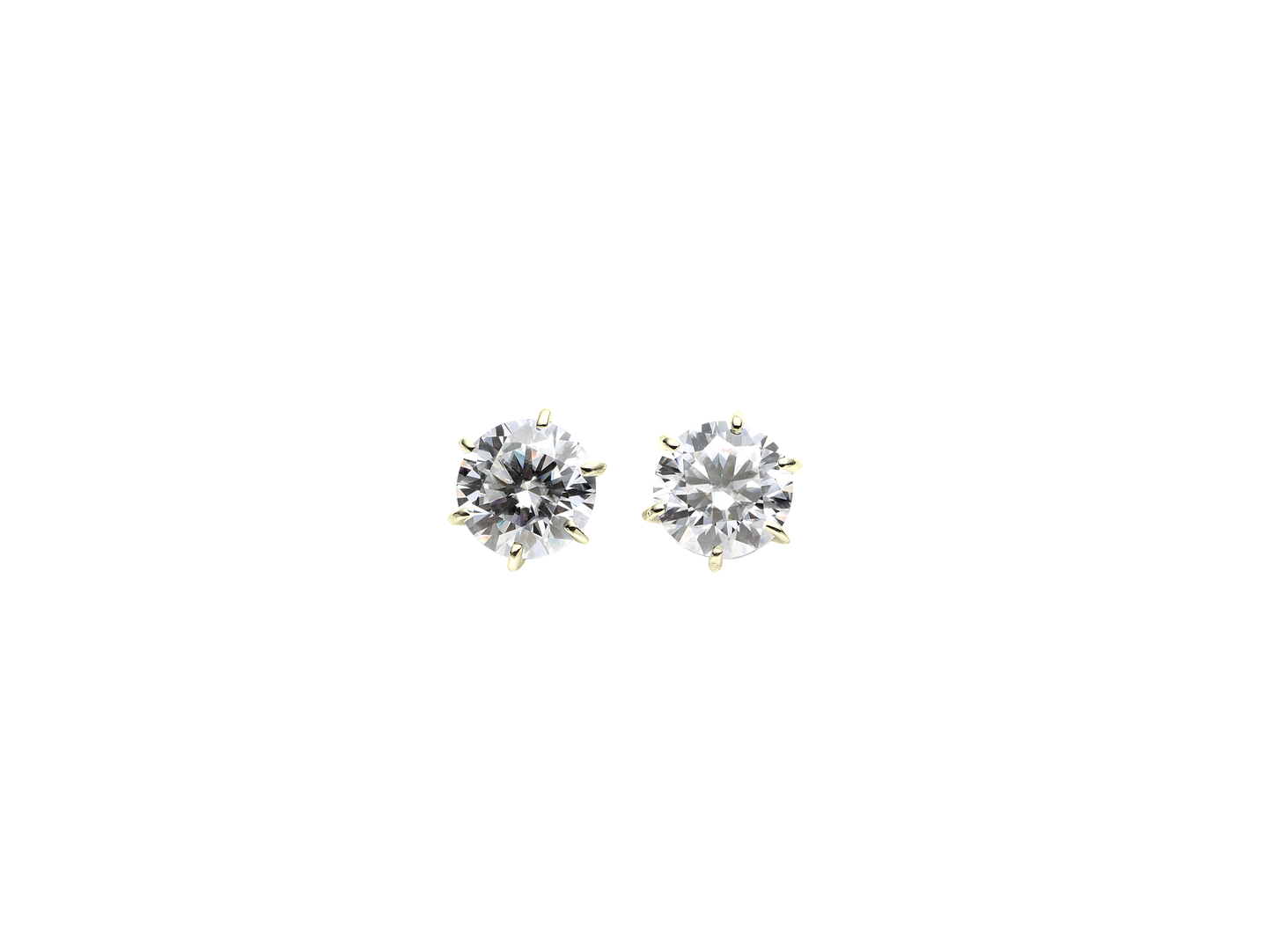 ソリティアピアス 6prongs イエローゴールド